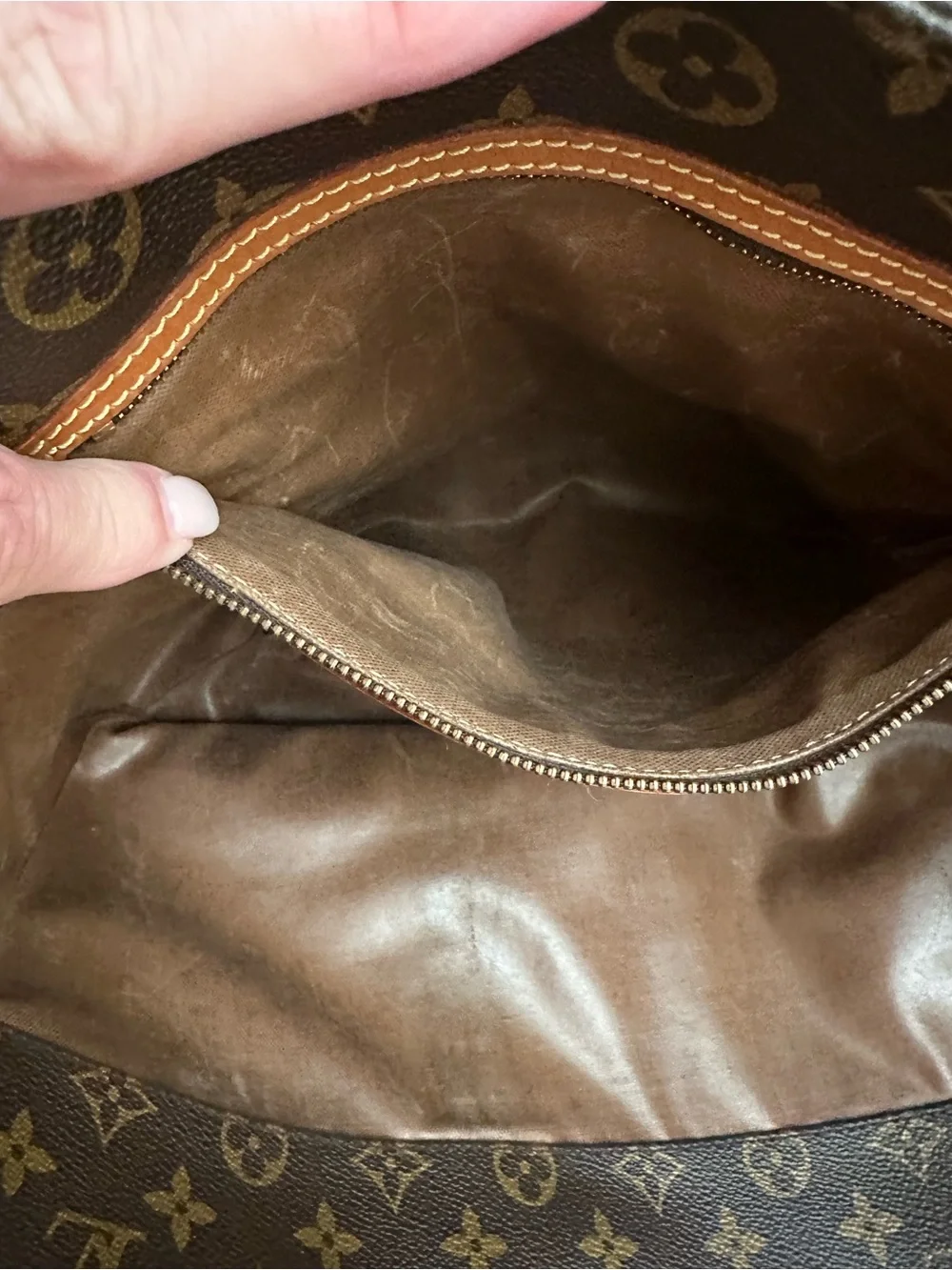 Louis Vuitton Monogram Canvas Tote in Brown and Vachetta